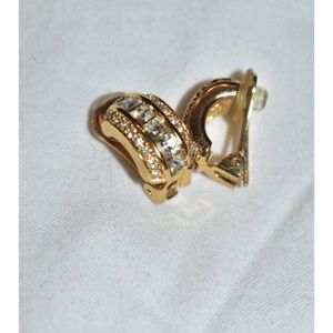 Vintage Christian Dior Gold Tone Clip-On Earrings